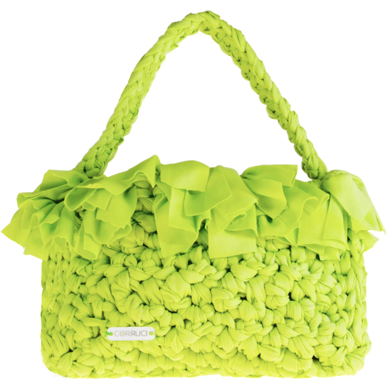 Hobo Crochet Bag Mini Verde Frange